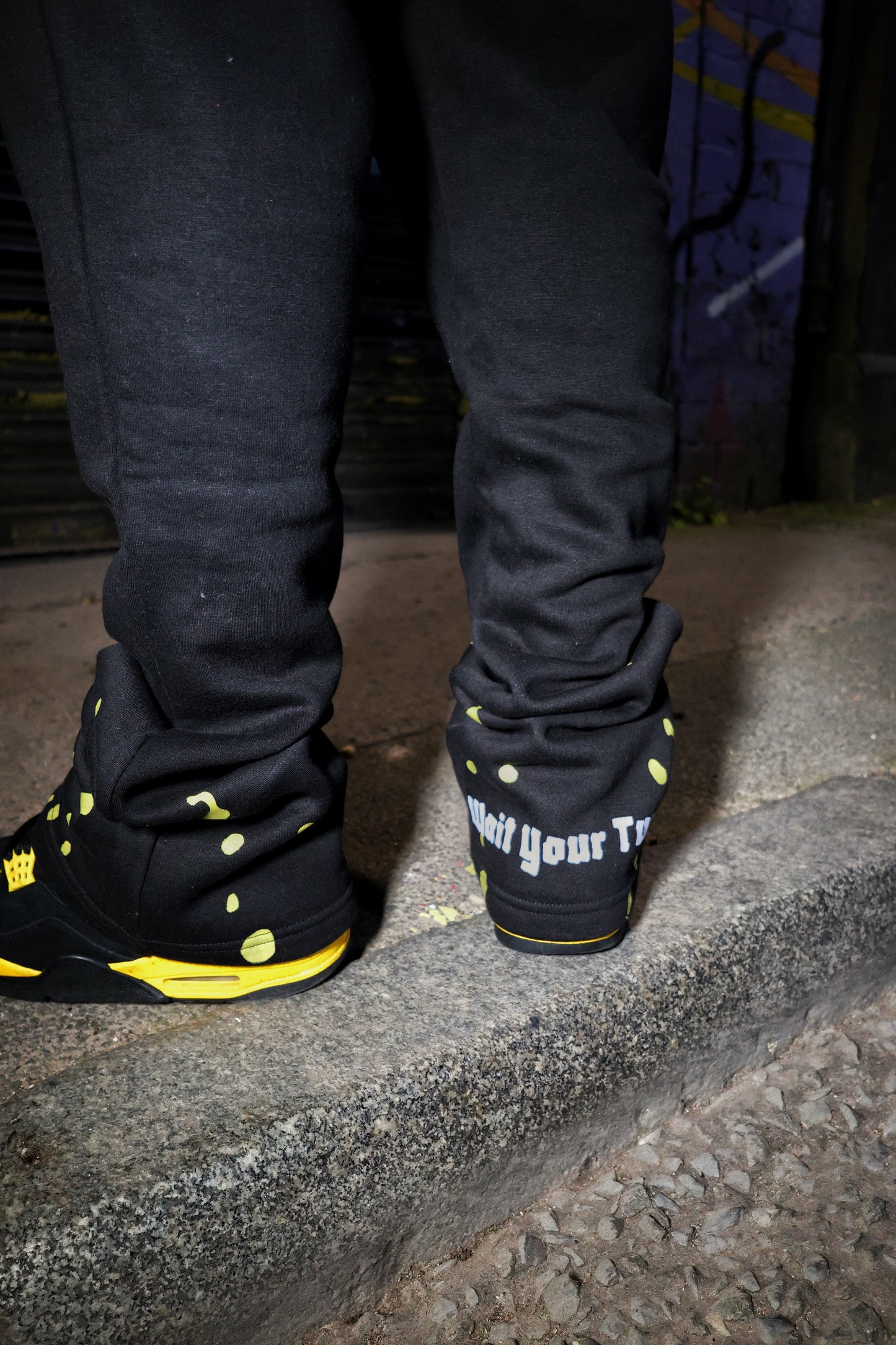 Yellow Splatter X Buttoms