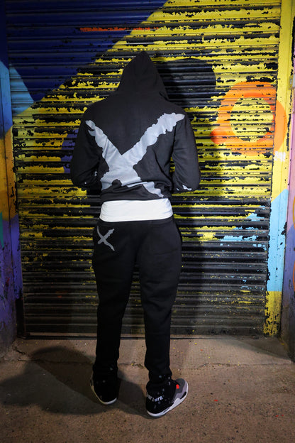 Grey Splatter X Hoodie