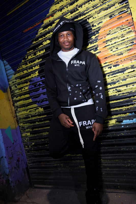 Grey Splatter X Hoodie